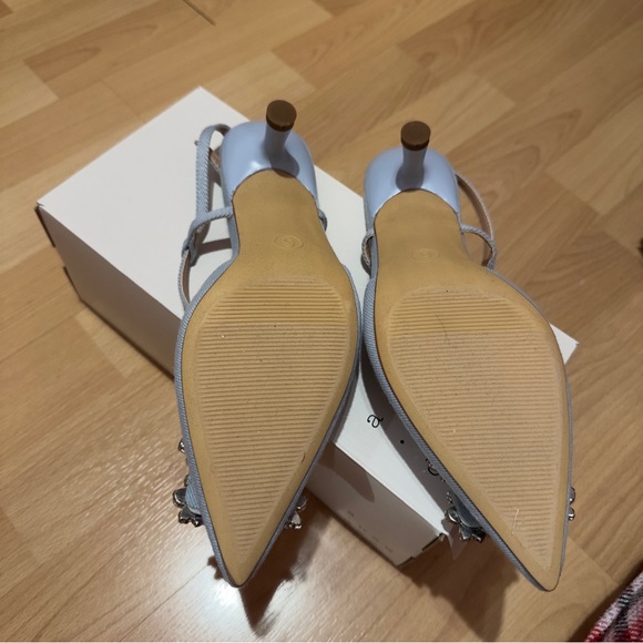 A New Day Women's Blue Embellished Heels Kitten Heel - Picture 2 of 4